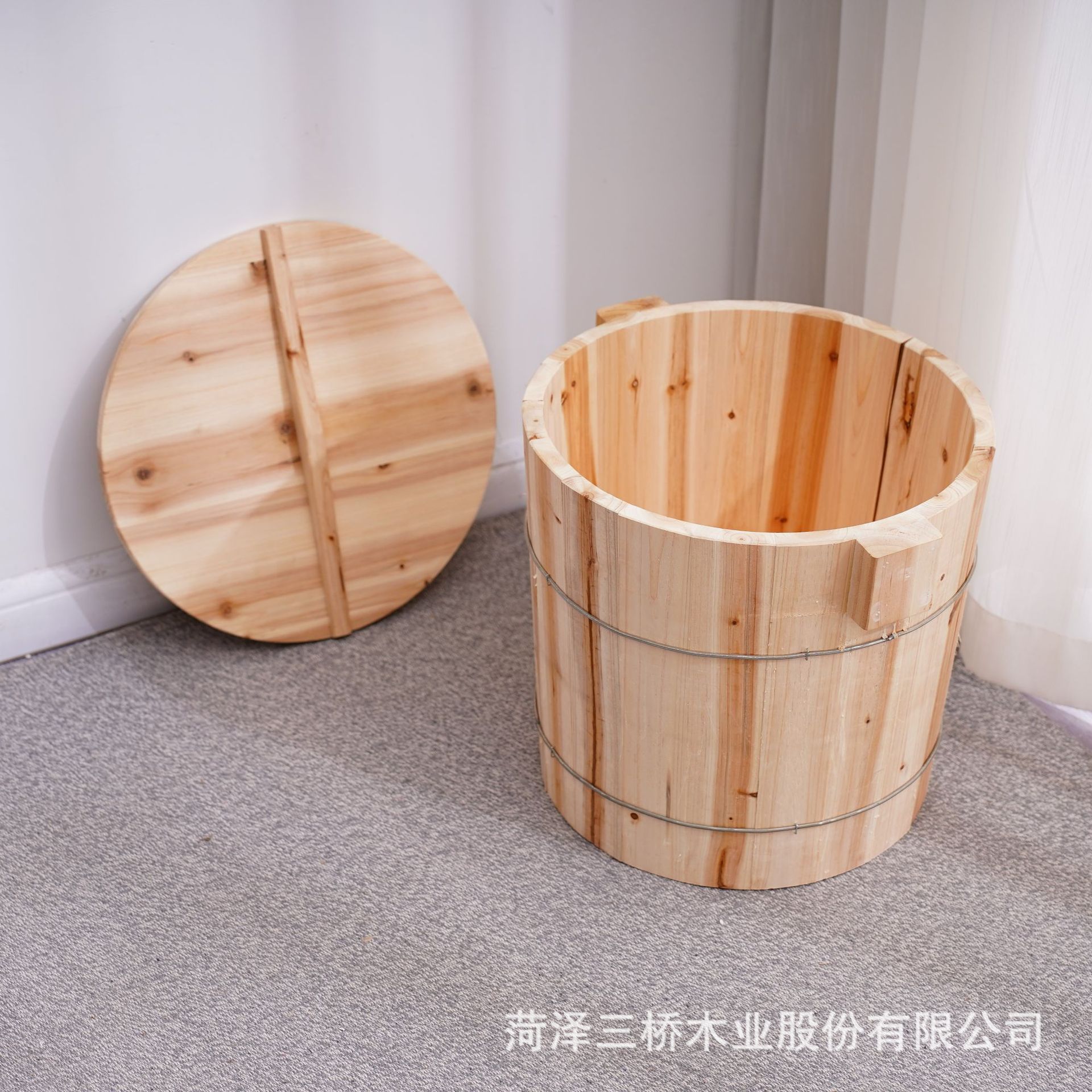 Ready-Made Commercial Steaming Rice Bucket, Wooden Kitchen Steamer for Home Use, Available in Various Sizes, Solid Wood Steaming Rice Bucket