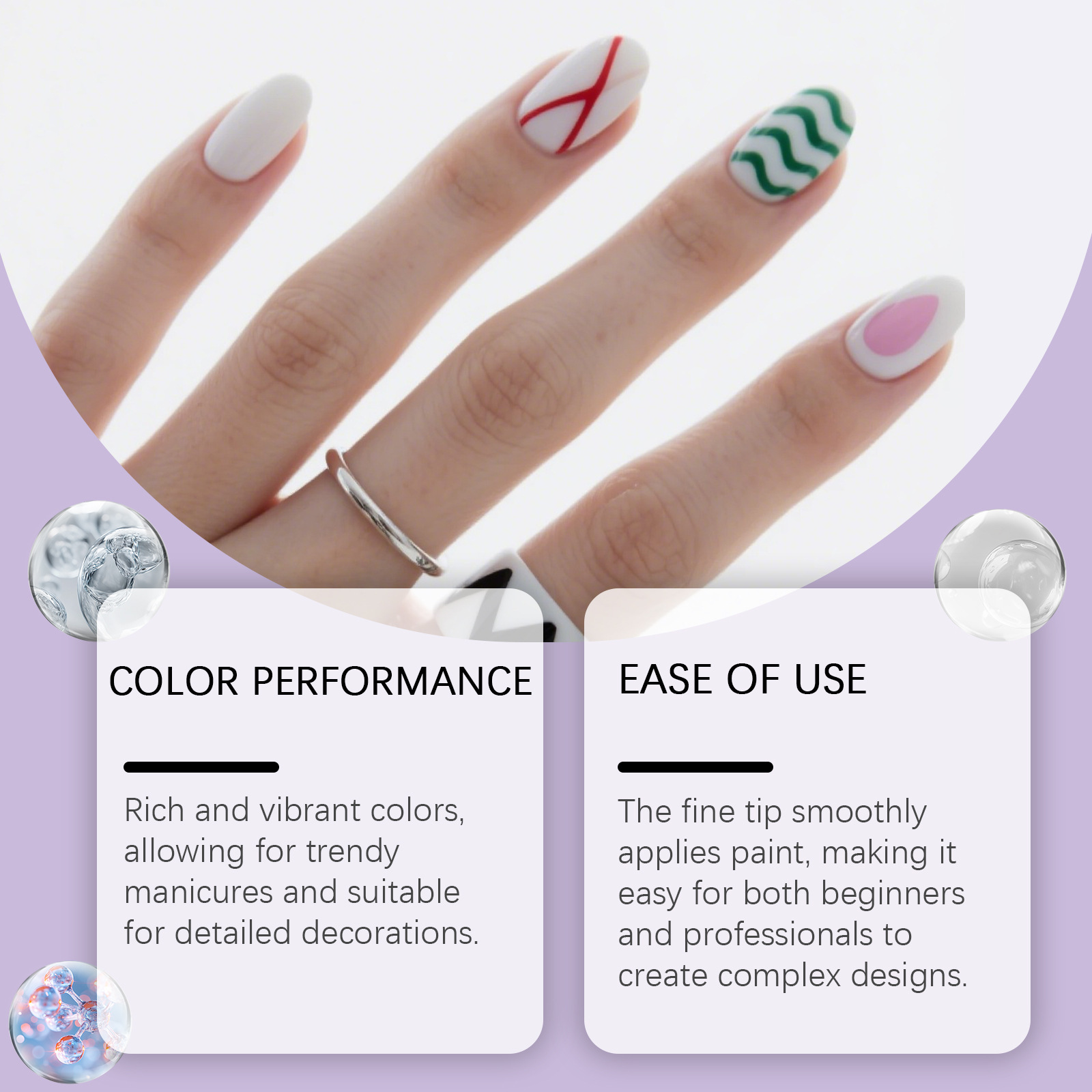 DIY Nail Art Painting Pen, Easy to Use and Convenient for Multiple Occasions, DIY Painting, Multi-Color Nail Art Nail Hook Line Drawing Pen