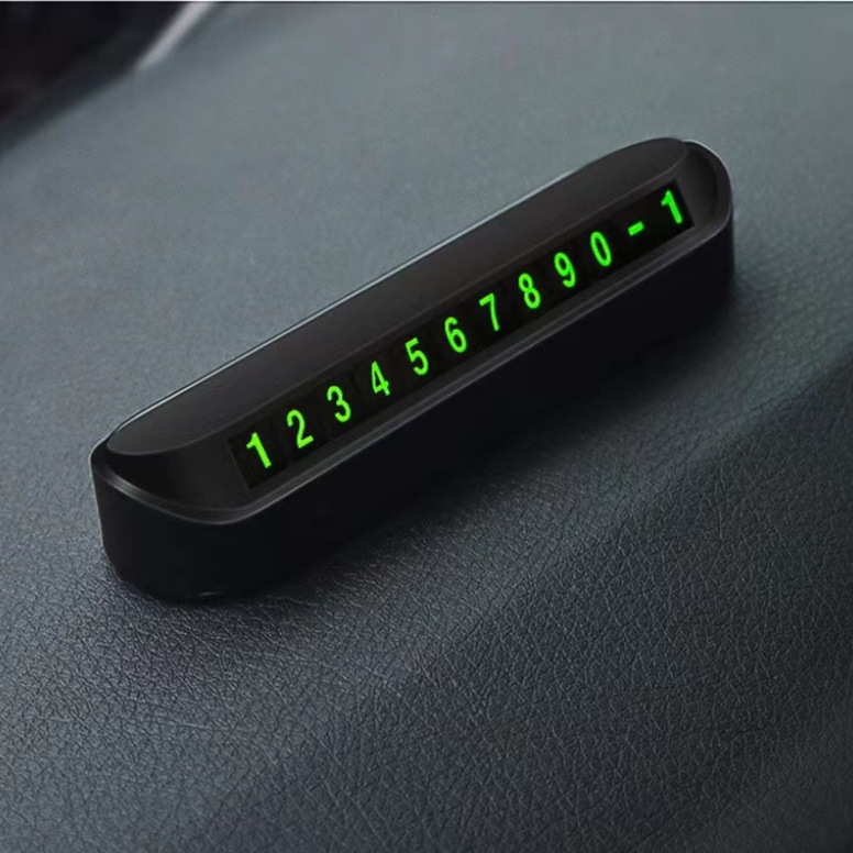 Temporary Parking Sign, Moving Car, Phone Number Plate, High-End High-Temperature-Resistant Luminous Hidden Phone Plate, Car Supplies