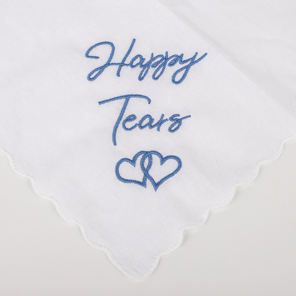 Amazon TEMU new 30*30cm high density embroidery wedding handkerchief handkerchief small square towel