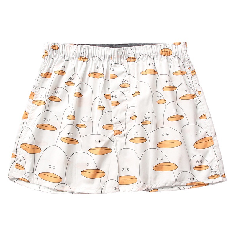 Tumi Men's Cotton plus size Underwear Woven Cotton Four-Corner Arloy Trousers Cartoon Printed Boxer Briefs