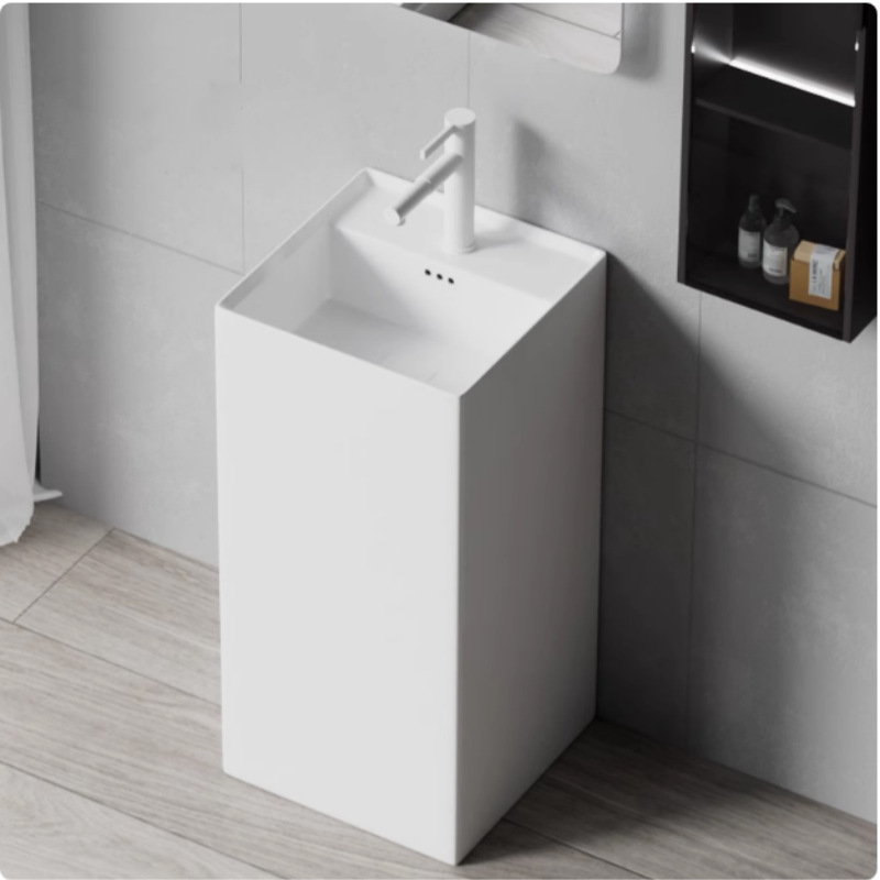 Большая квадратная колонная раковина для отелей