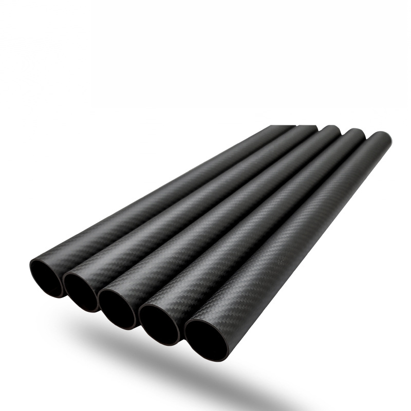 Custom carbon fiber tube braided texture carbon fiber tube carbon fiber drone spare parts mechanical decorative tube fiber rod