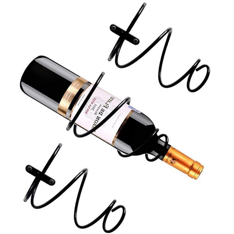 Касual подставка для одной бутылки вина, настенная металлическая подставка для бокалов, спиральная подставка для красного вина на шесть бутылок