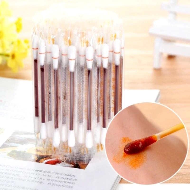 Наружный портативный йодофорный ватный тампон дезинфицирующий одноразовый для обработки пупочной раны у младенцев в индивидуальной упаковке с алкоголем