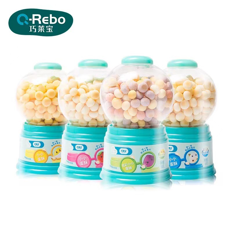 August 2025 Qiaolaibao Gashapon Machine Small Steamed Buns 80g Mini Egg Puffs Mixed Flavors Milk Flavor Egg Yolk Flavor