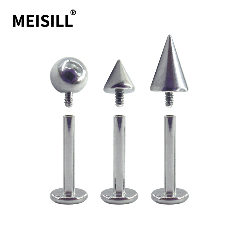 Нержавеющая сталь, внутренний зуб, губные ногти, ушные ногти, шариковый губной кольцо, пирсинг ювелирные изделия