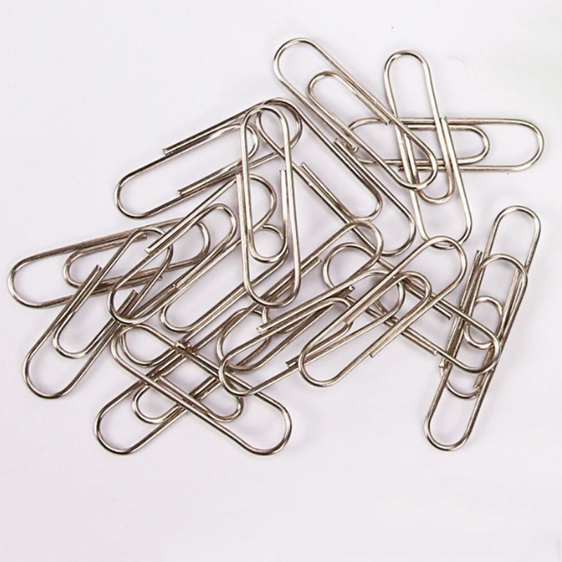Специальные металлические скрепки для бумаги, многоразмерные, никелированные, офисные скрепки