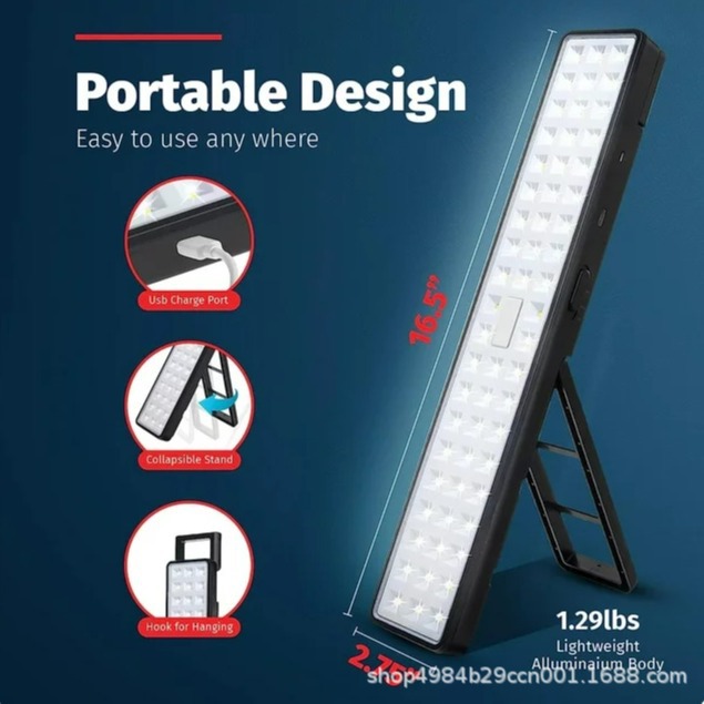 Household Vertical Lighting USB Portable LED Rechargeable Emergency Light Outdoor High Brightness Camping Camping Stall Searchlight