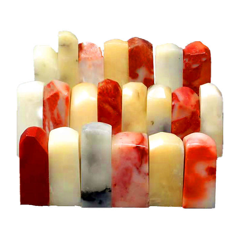 Shoushan Stone, Hibiscus Stone, Blank Practice Stamp, Calligraphy and Painting Name Stamp, Stone for Seal Carving, Direct Sales from Fujian Origin