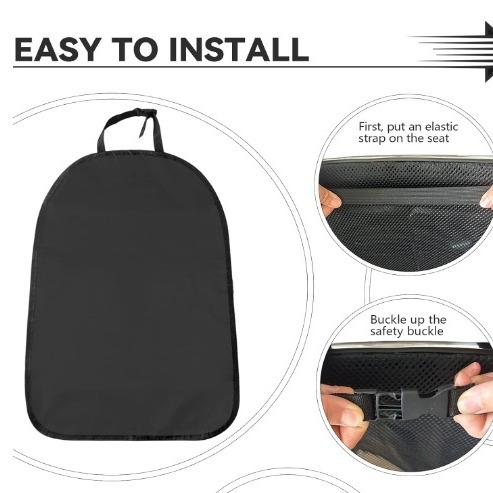 420D Single-Layer Waterproof Oxford Cloth Car Seat Anti-Kick Pad Protective Cover Rear Anti-Dirt Pad Anti-Collision Universal Buckle
