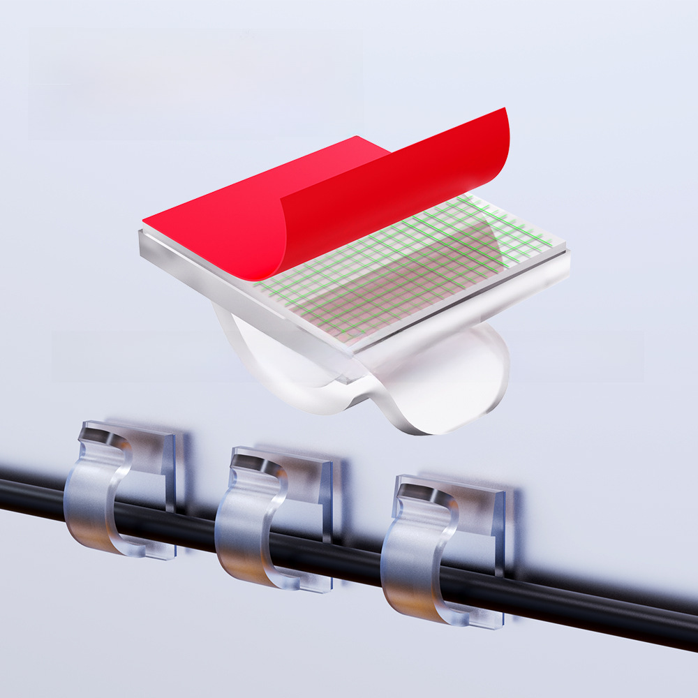 Cross-border hot-selling driving record wiring buckle light belt fastener desktop storage organizer self-adhesive seamless Winder