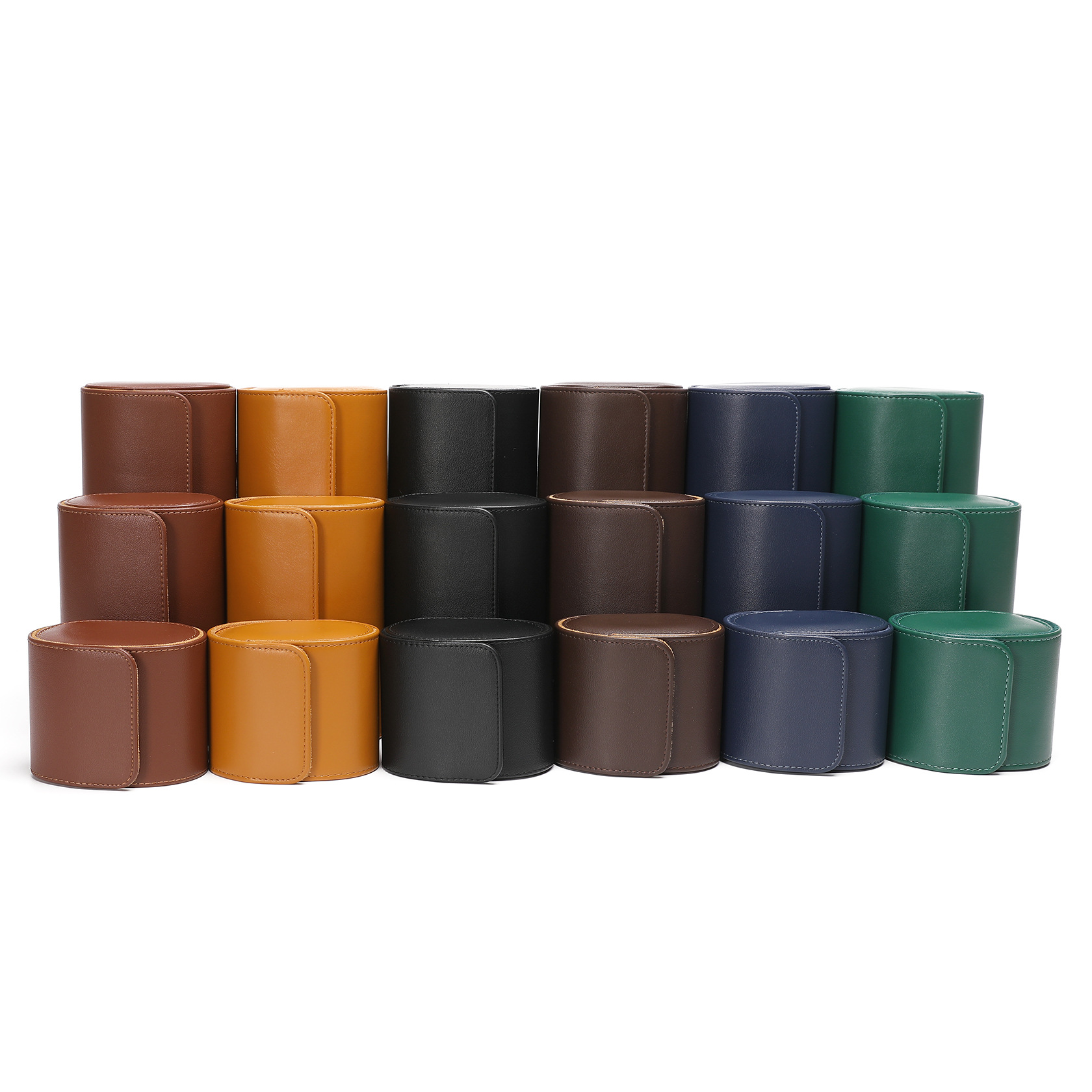 Коробка для хранения часов из натуральной кожи, текстура наппа, 1 2 3 слота, упаковка для часов