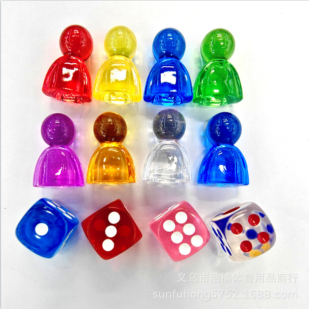 Шахматная фигура "Снеговик" из прозрачного пластика, летающая шахматная фишка, акриловая фигура в форме человека