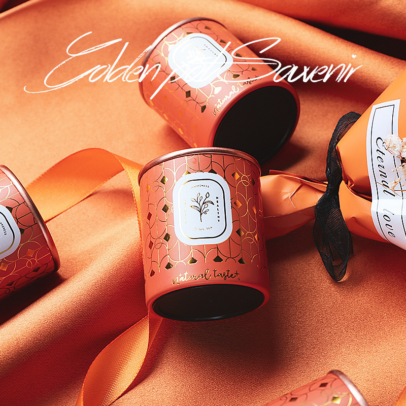 Wedding Bridesmaid Souvenir Small Can Tea Dahongpao Tea Wedding Tea Iron Can Wedding Holiday High-end Small Gift