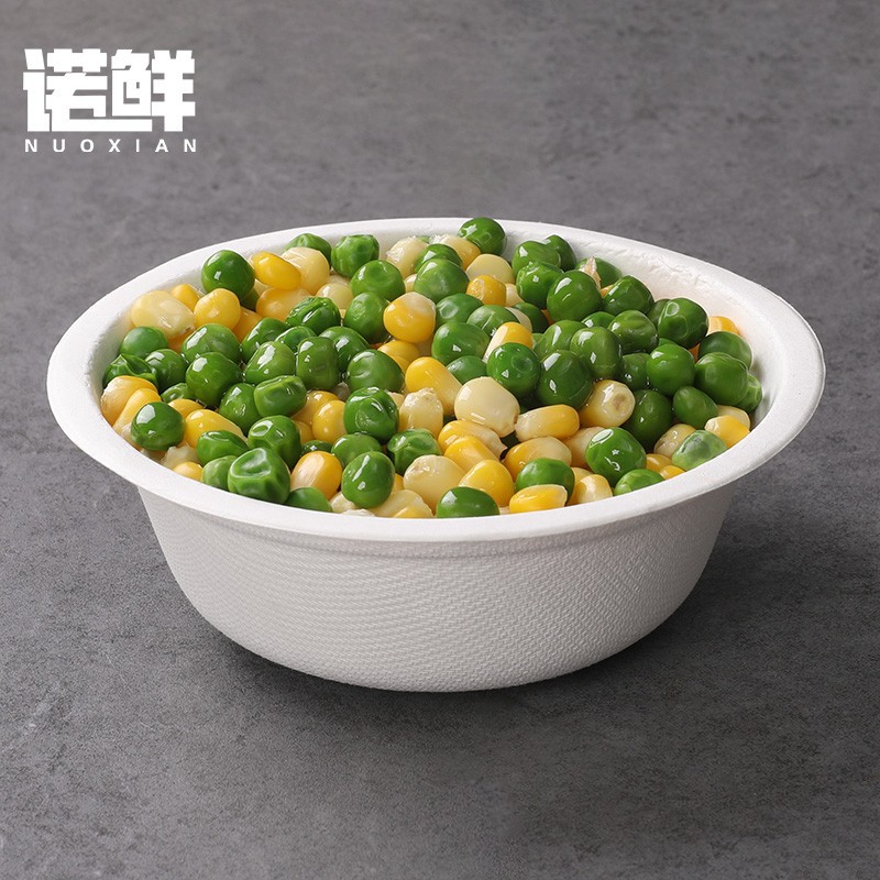 Disposable paper bowl food grade party tableware bowl household commercial degradable Barbecue Bowl thickened bagasse Bowl