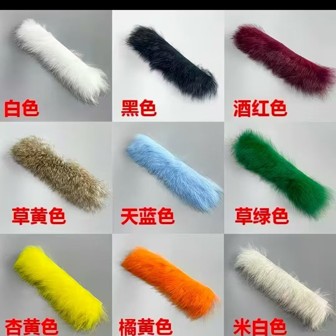 Real Rabbit Fur Strips, Accessories, Fur Edges, Lace, Fashionable Decorative Materials, Clothing Accessories, Rabbit Fur Strips, Fur Edges