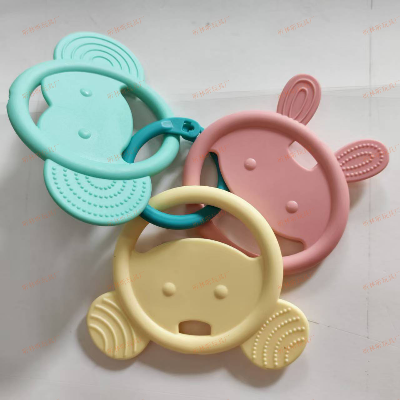 Cross-Border Anti-Eating Hand Teether Soft Rubber Baby Can Bite and Boil Hand-Grabbing Molar Stick Bedside Bell Stroller Pendant