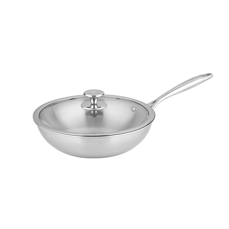 New Pure Titanium Pot, All Titanium, Chinese-Style Titanium Wok, Uncoated Pan, Gas Stove, Induction Cooker, Universal Non-Stick Pan