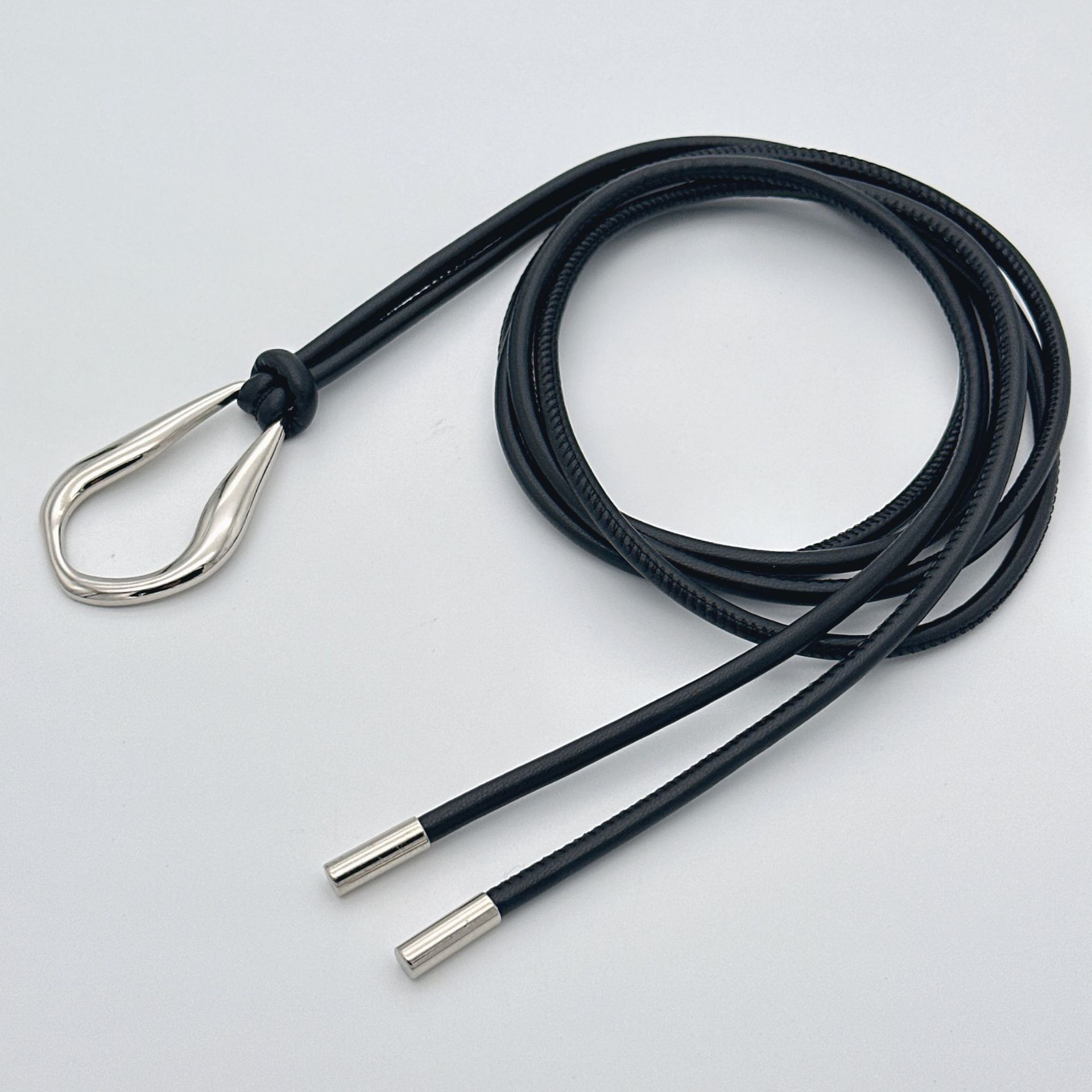 New high-end autumn and winter leather rope waist rope all-match belt women's fine decoration with skirt coat sweater down jacket