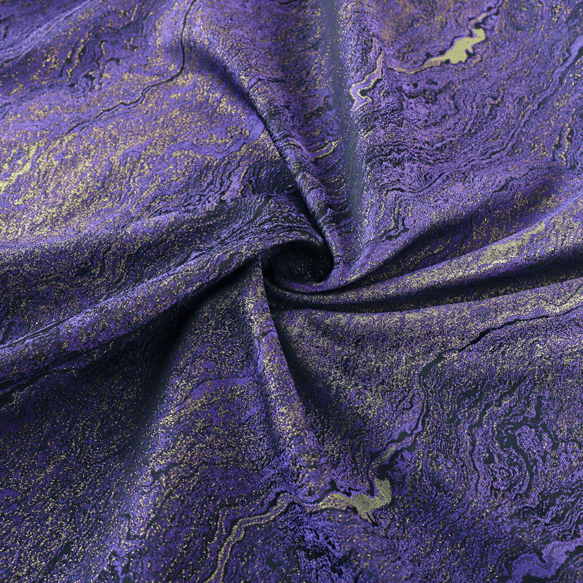 "gilded starry sky" national style jacquard garment fabric gold brocade satin horse-faced skirt fabric for clothes