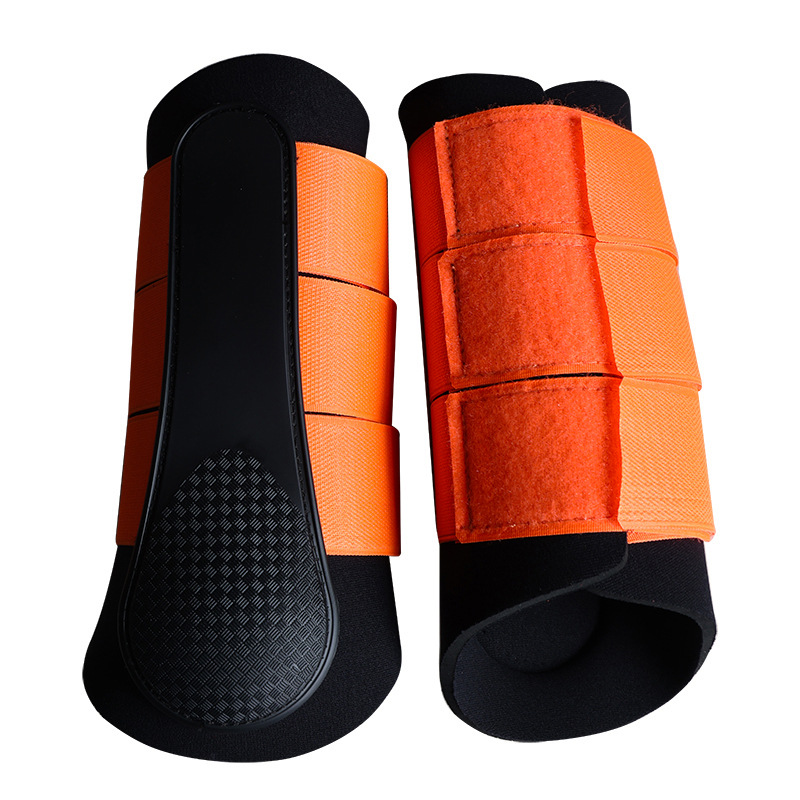 No. 15 Obstacle Horse Leggings, Horse Leggings, Nylon Hook-And-Loop Horse Leg Protectors, Thickeneded Diving Material Inner Pads with Good Buffering Effect