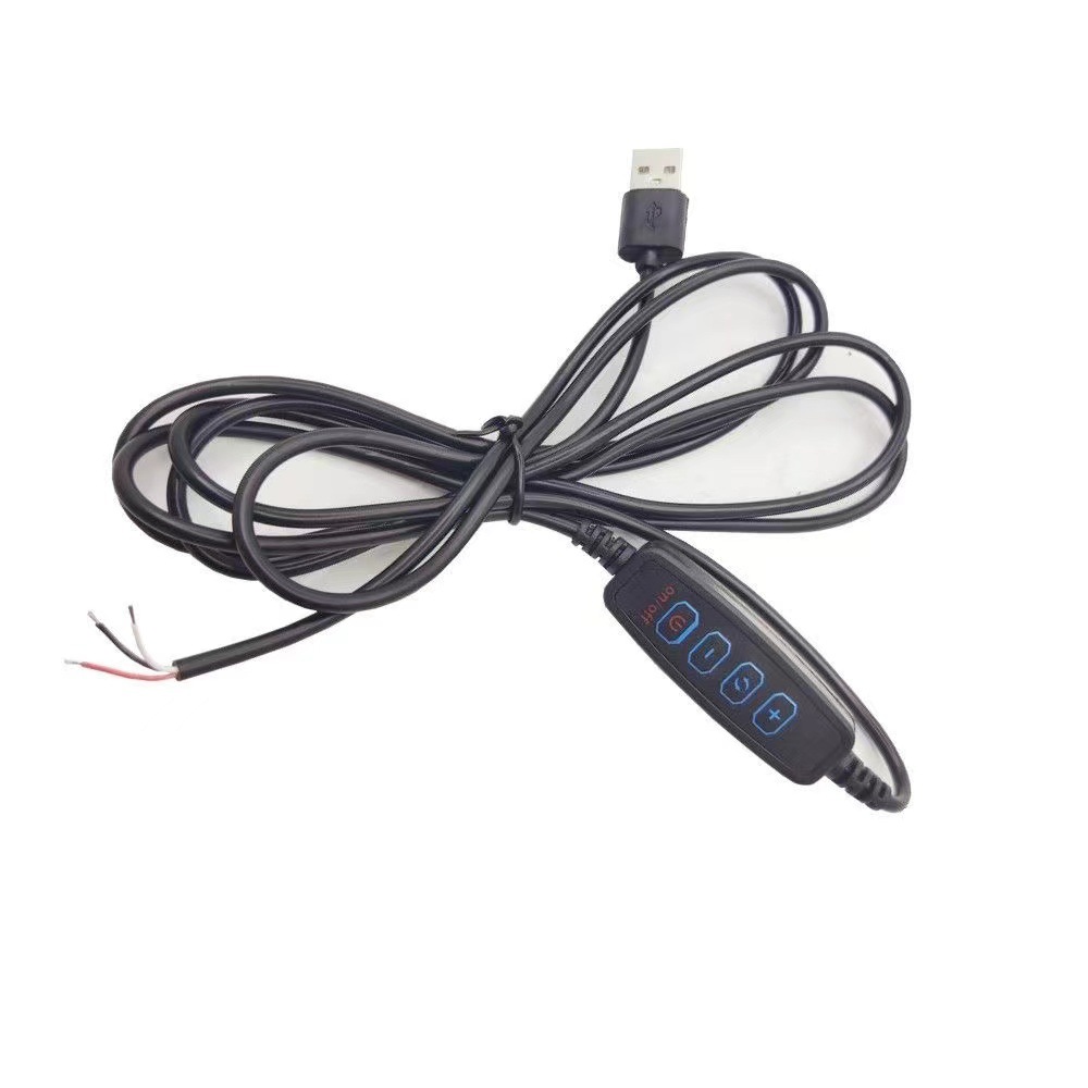 Factory direct supply USB5V switch line fill light LED live light controller color three-color four-key power cord