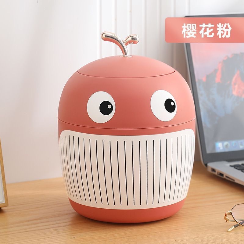 Desktop Trash Can Cute small size Mini Desk Table Dining Table Desk Home Living Room Coffee Table Creative with Lid