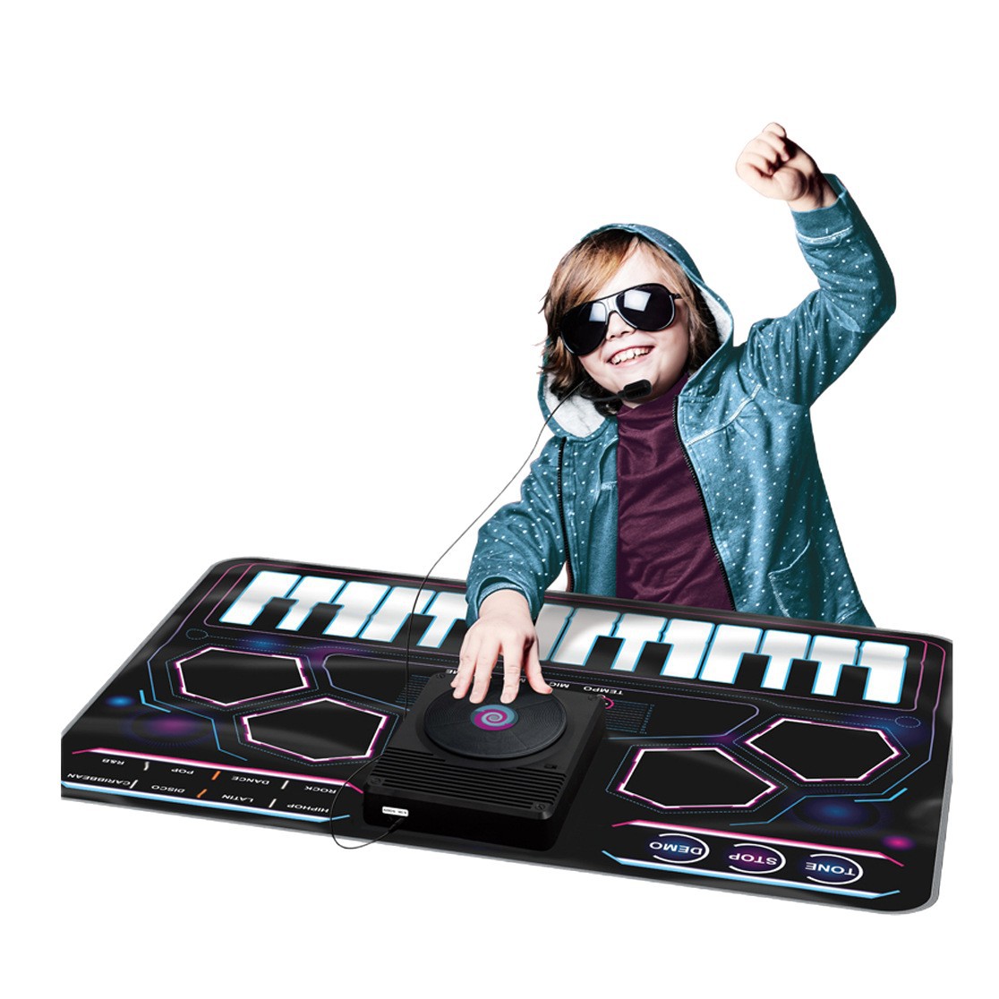 Infants and Young Kidsren Early Education Educational Toys Digital Keyboard Drum Learning Multi-Functional Dj Disc Playing Drum Music Blanket
