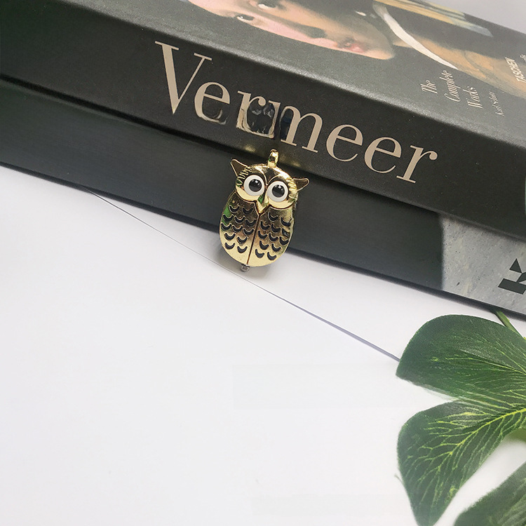 Retro owl pocket watch wings can be opened creative children's necklace watch fashion sweater chain digital quartz watch