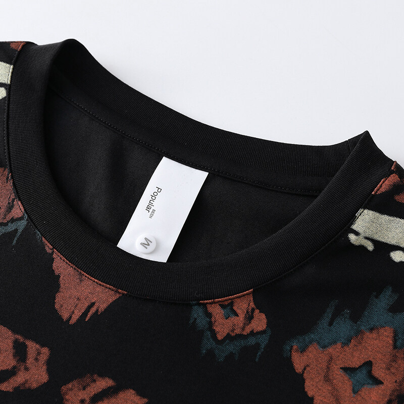 1198 Summer New Loose Short-Sleeved T-Shirt Men's Trendyy Fashionable Breathable Gas Shirt