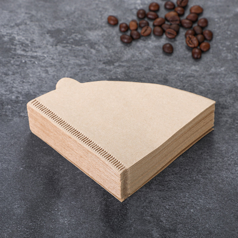 Coffee Filter Paper American Coffee Machine Fan-shaped Conical Filter Paper White Wood Pulp Coffee Filter Paper V60 Filter