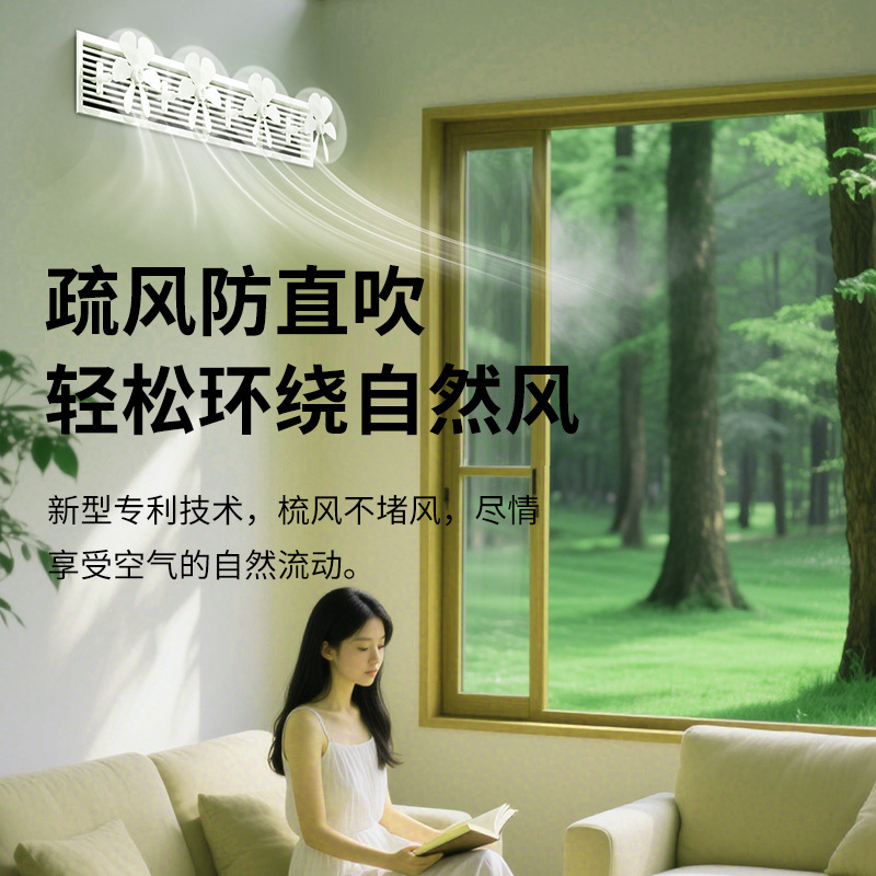 Air Conditioner Wind Deflector Central Air Conditioner Anti-Direct Blow Central Air Conditioner Air Outlet Wind Shield Universal Wind Deflector