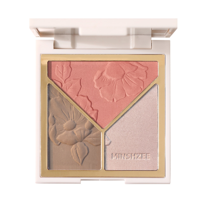 Ming Xizhi Highlight Brightening Contouring Palette Glitter Matte Shadow Blush Highlight Concealer Contouring All-In-One Palette Cross-Border