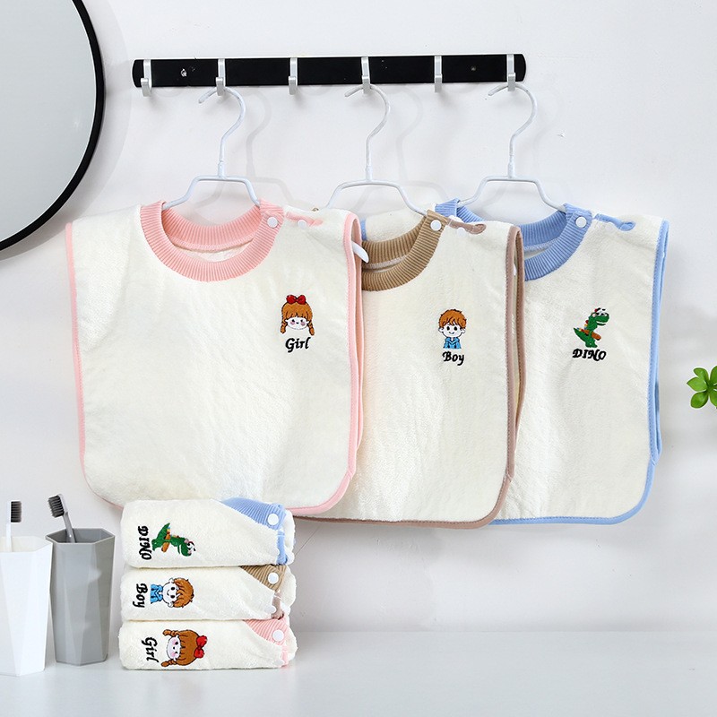Children's multifunctional towel wash towel wash face bib saliva towel kindergarten baby spitting bib wholesale