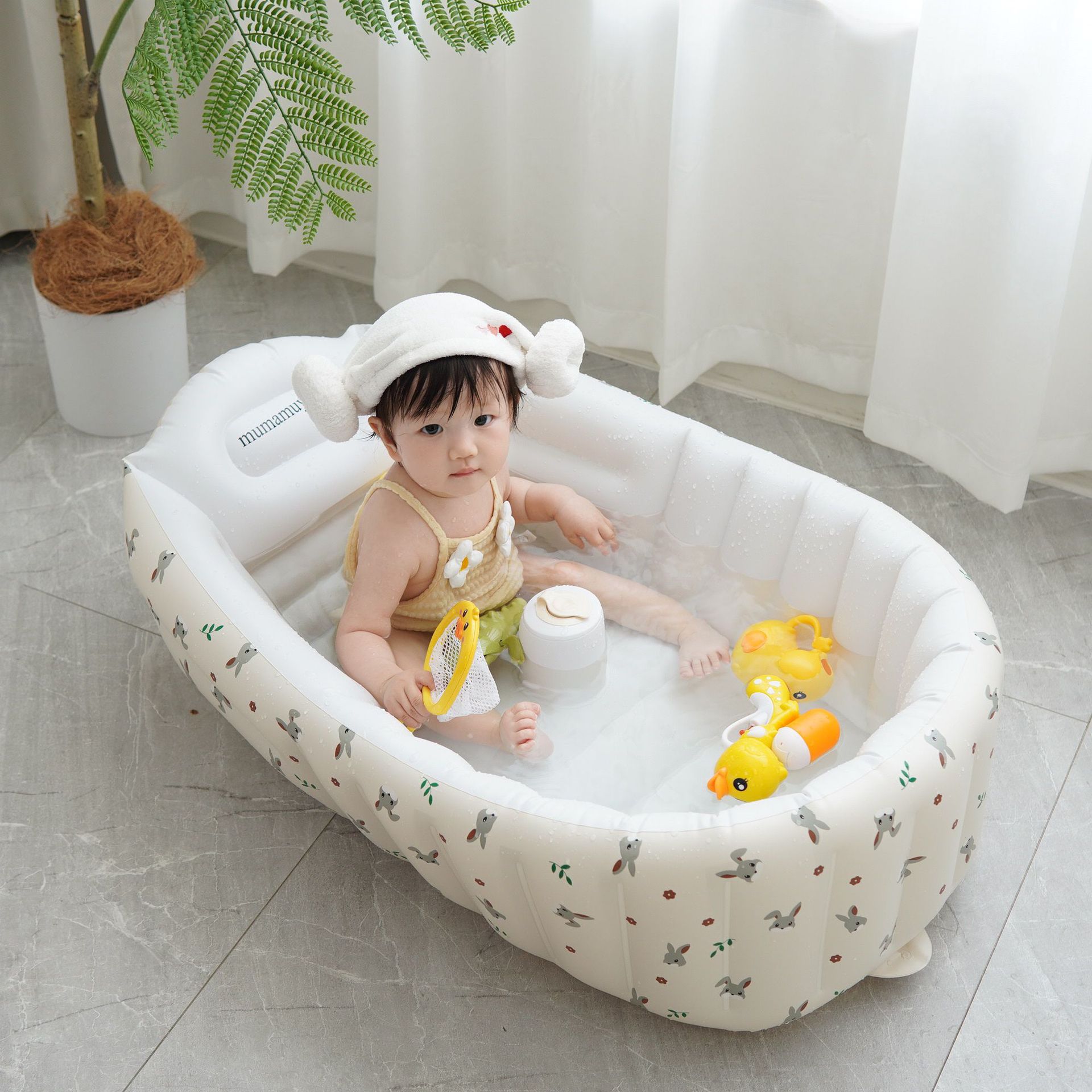 Ins Hanfeng Children's Inflatable Bathtub Infant's Inflatable Bath Indoor Children's Swimming Pool Home Bathtub