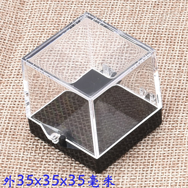 Mineral Display Box Demonstration Raw Stone Crystal Acrylic Cat Mineral Box Mineral Specimen Box Mineral Crystal Specimen Plastic Box Display Box