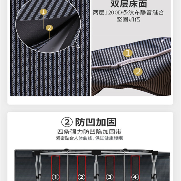 Bei Shengmei Factory Ten-foot Bed Folding Bed Office Single Bed Nap Nap Bed Simple Accompanying Bed Portable