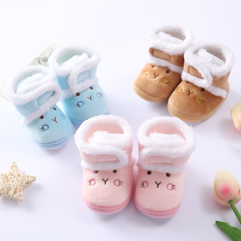 2023 new baby shoes 0-1 years old baby shoes autumn and winter soft bottom toddler shoes 3-5-7-9 months male daughter children's cotton shoes