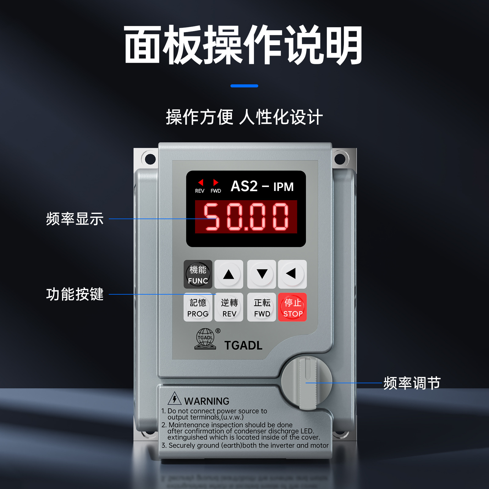 Edley 0.4/0.75/1.5/2.2Kw Single-Phase 220V Three-Phase Remote Control Motor F300 Inverter