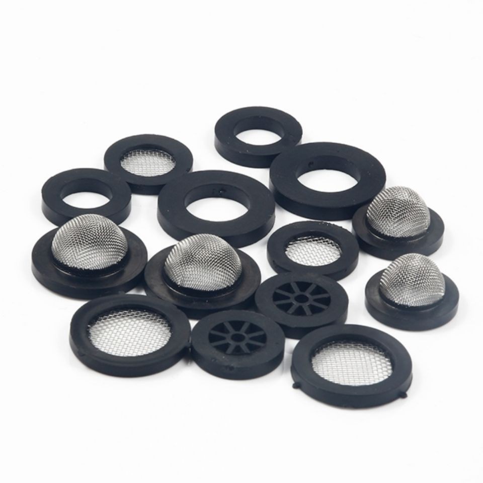 Thickened flat washer 4 points 6 points rubber silicon belt net anti-sand stone faucet seal ring kitchen hose shower accessories dense