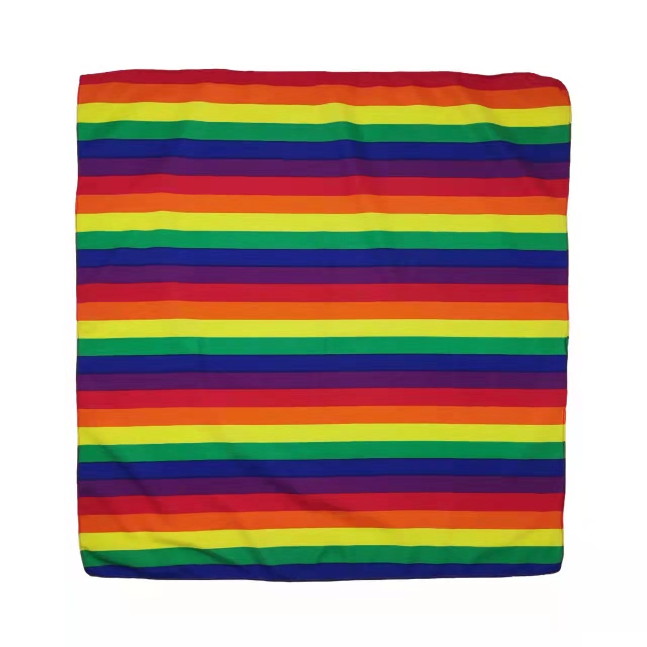 Прямые поставки с фабрики, в наличии, полиэстер, радужная квадратная повязка на голову, для мужчин и женщин, праздничное уличное платье, хип-хоп шарф