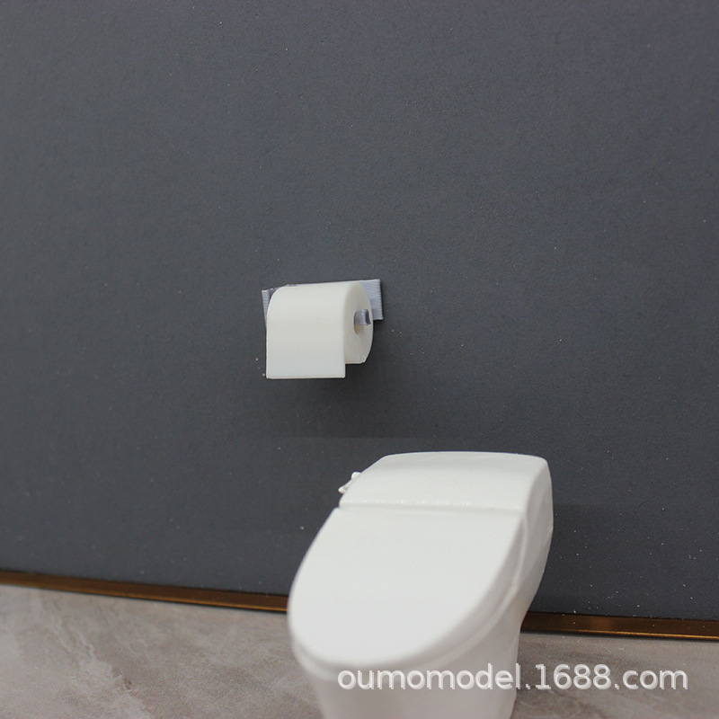 Dollhouse Miniature Food Toy Scene Model 12 Points Dollhouse Accessories Mini Tissue Roll Paper Holder