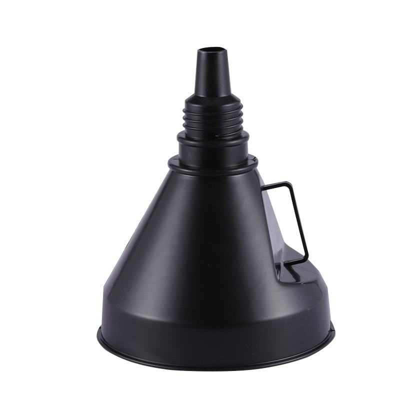 Factory direct supply car and motorcycle refueling funnel gasoline engine oil with strainer thickened plastic funnel 135mm black