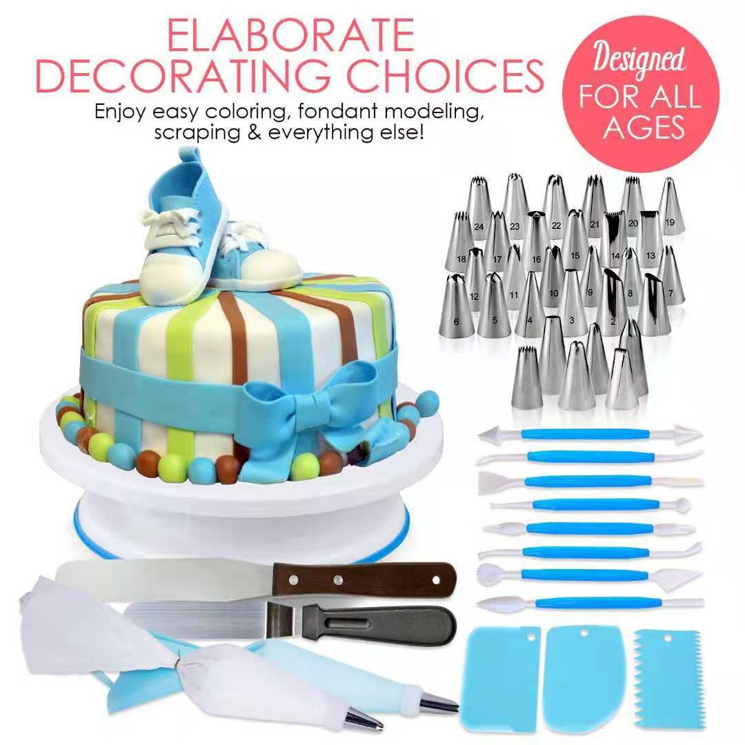 Manufacturer Produces Ready-Made Russian Decorating Nozzle Baking Mold Set Cake Turntable Set DIY Baking Accessories