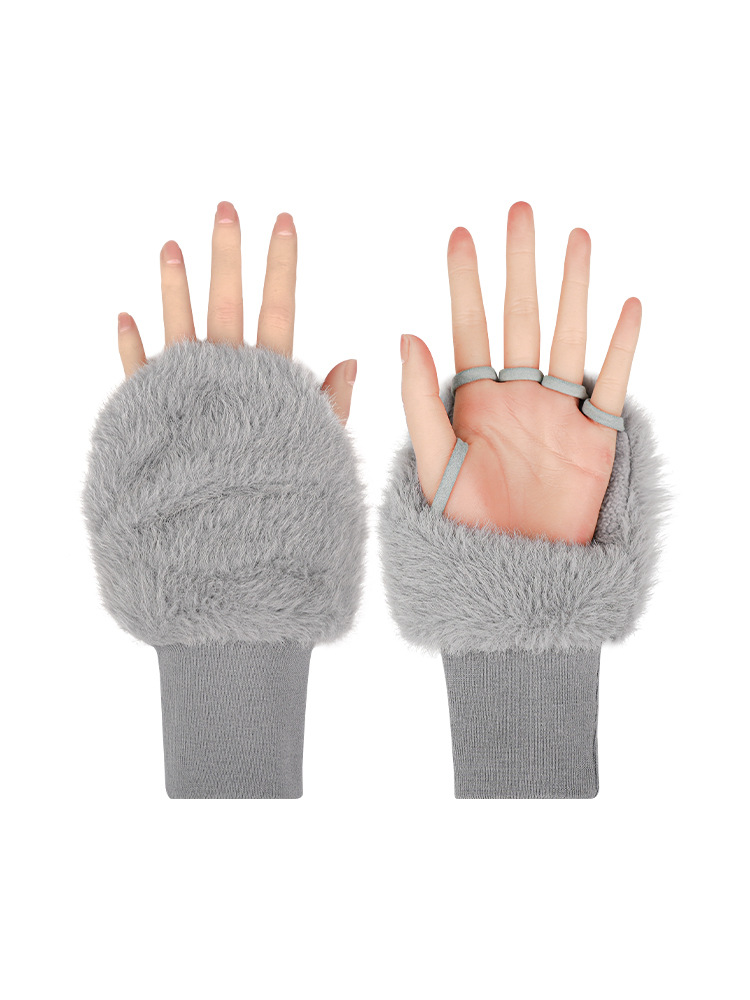 2025 New Golf Gloves Women's Hands Thickened Winter Warm Half Finger White Black Ladies Touch Screen
