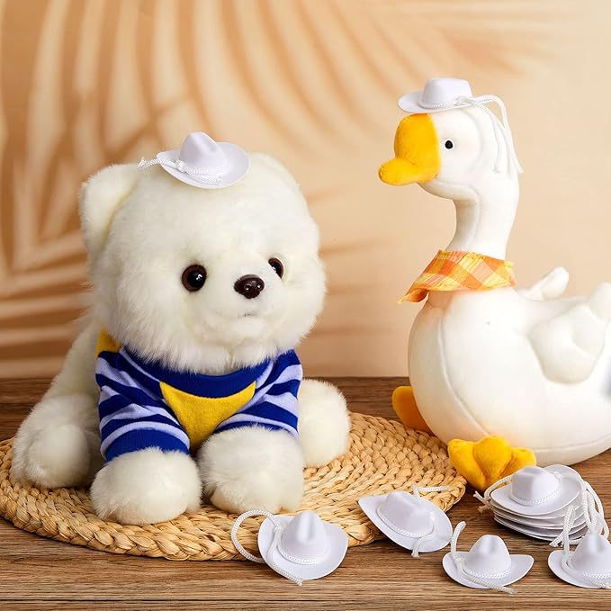 Mini Toy Fur Cowboy Hat Wine Bottle Hat Doll Brown Cowboy Hat Small Pet Hat