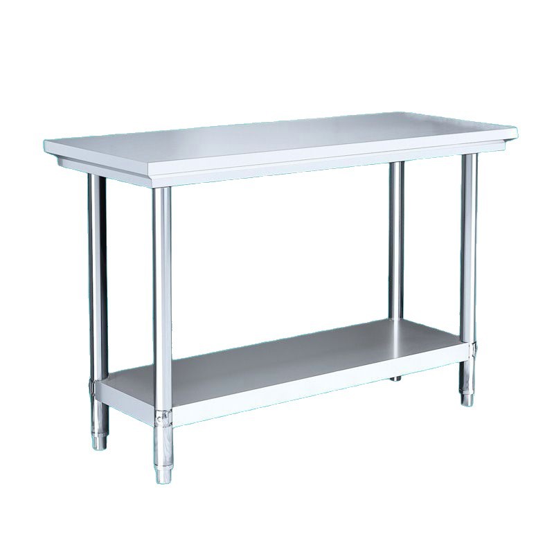 Stainless Steel Workbench, Vegetable Cutting Table, Kitchen Table, Chopping Board, Countertop, Restaurant Double-Layer Loading Table, Three-Layer