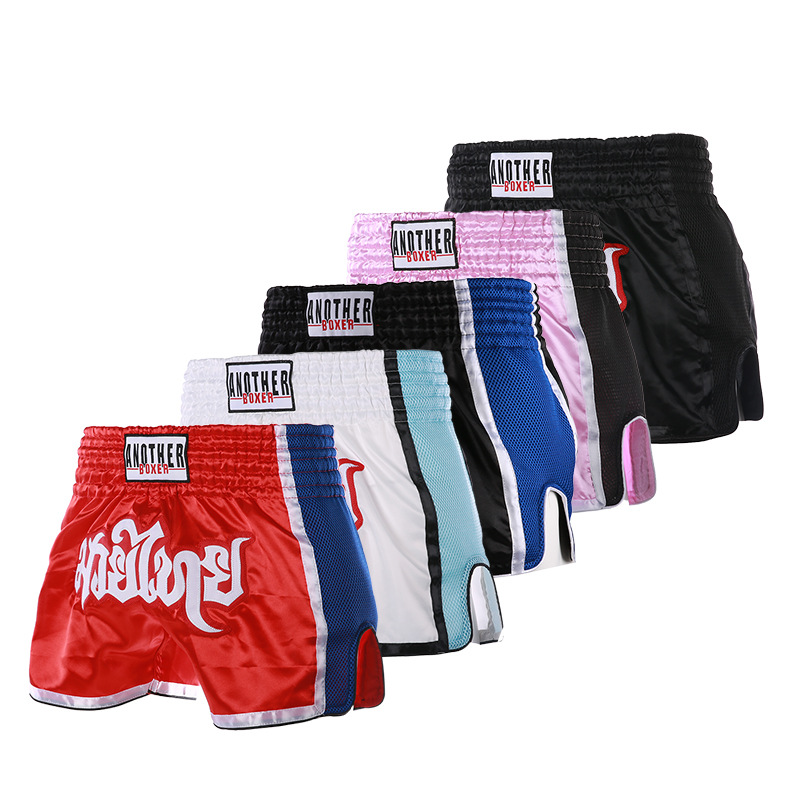 New Mesh Muay Thai Shorts Strong and Durable Simple and Beautiful Boxing Fighting Training Shorts Children Adult