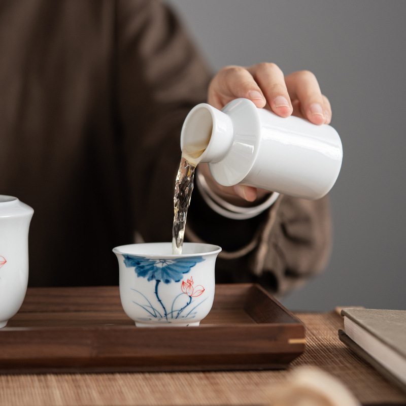 Warm Wine Pot Household Hot Wine Pot Ceramic Hand-painted Warm Wine Utensils Half a Jin Two Liang White Wine Yellow Wine Warmer suit